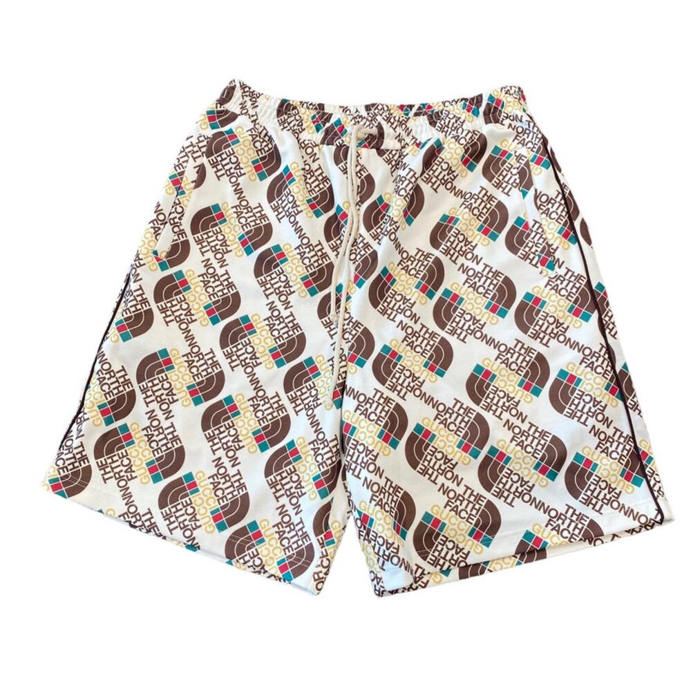 Gucci X The North Face Mens Logo Print Track Shorts Large L